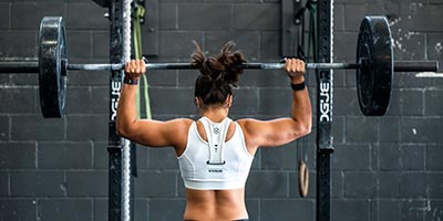 Woman lifting weights