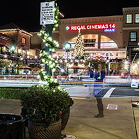 El Dorado Center Christmas time in front of the theater