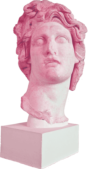 a marble bust of Helios