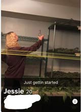 tinder user shows off her green house