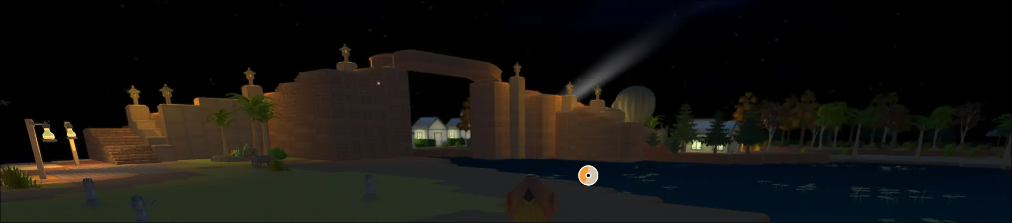 Screen shot from the Game Dinkum, showing the Final version of the bridge