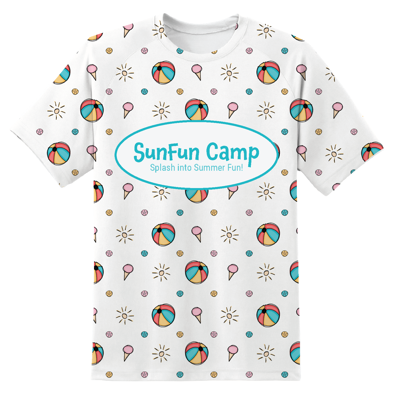 picture of summer beach pattern on shirt