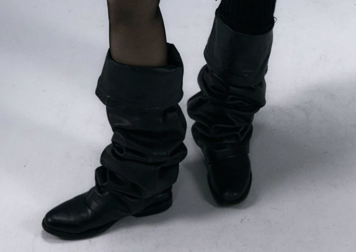 slouchy leather boots