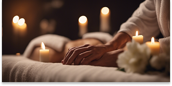 relaxing spa setting