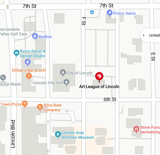 Map showing art gallery's location.