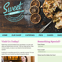 screenshot of a bakery's website