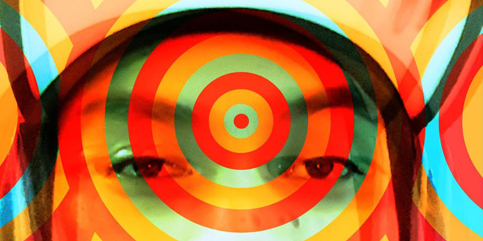 Pop art with wide spectrum of colors and eyes
