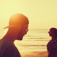 couple, sunset, sunshine