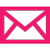 Pink email icon.