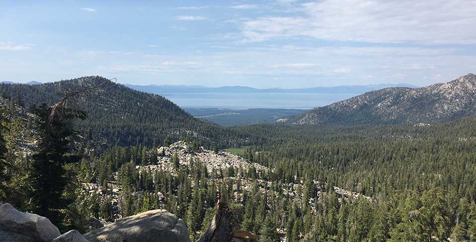 View of Lake Tahoe from the trail