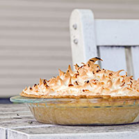 whole coconut cream pie