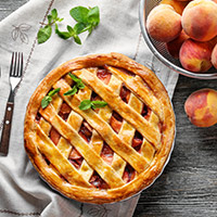 lattice top peach pie