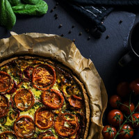 tomato pie in parchment