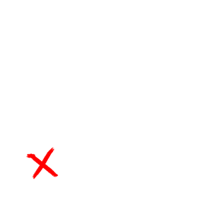 A drawn silouette of the Jersey Devil and a drawing of its location on the map.
