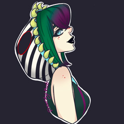 Bust shot of a character design concept.