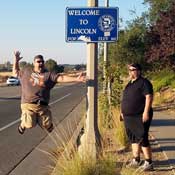 Chris and Rob goofing aroud