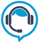 customer call center graphics depicting a a head wearing a headset