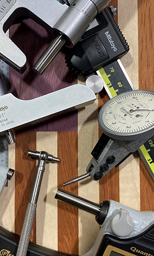 Inspection equipment on top of an American flag.