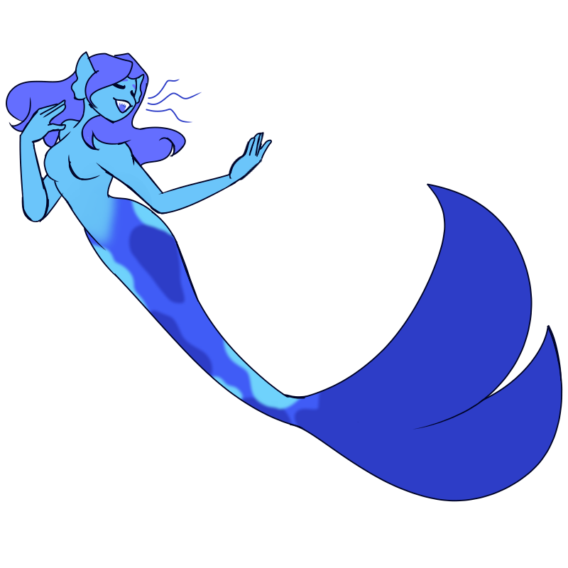a mermaid based on the planet Neptune