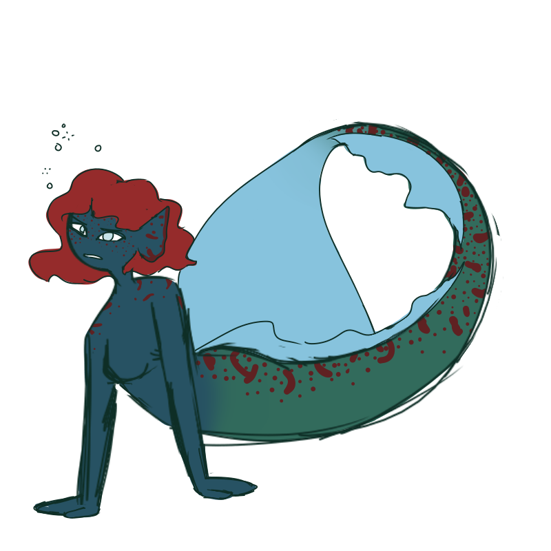 a mermaid based on the planet Uranus