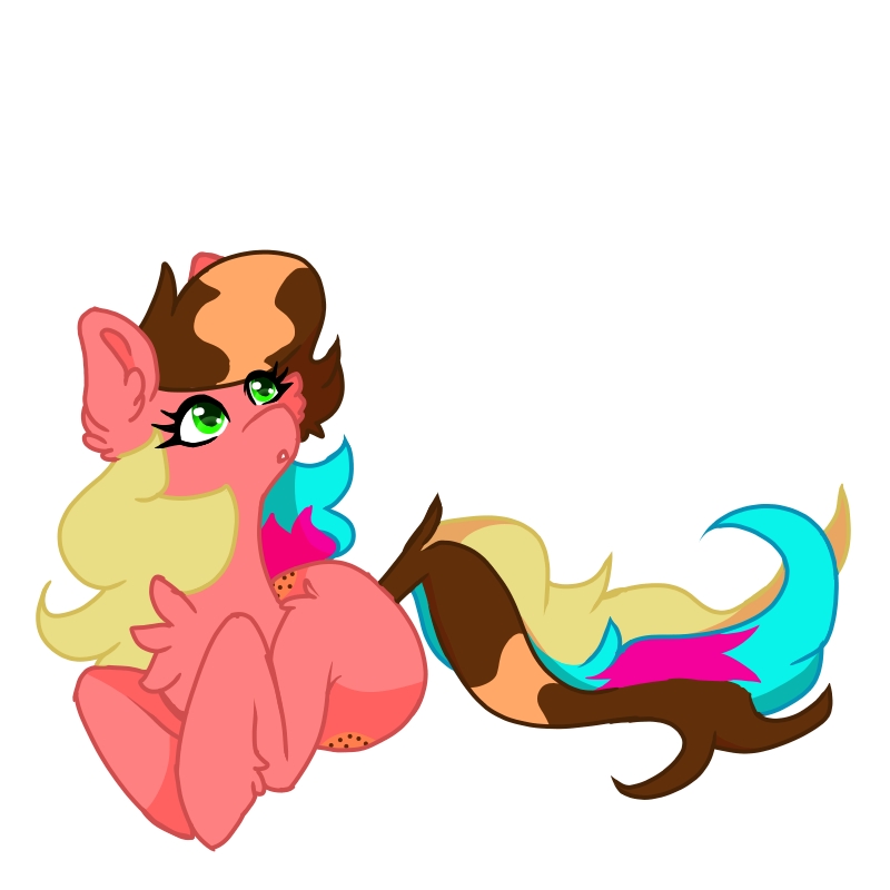 the artists ponysona Cookie Crumble, a pink earth pony
