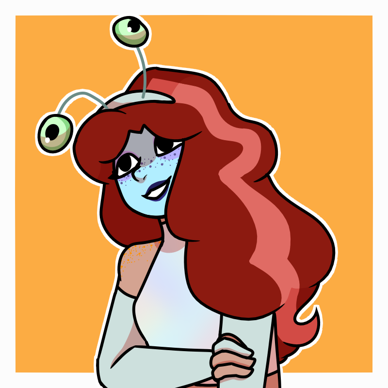 Blaire dressed as an alien for Halloween