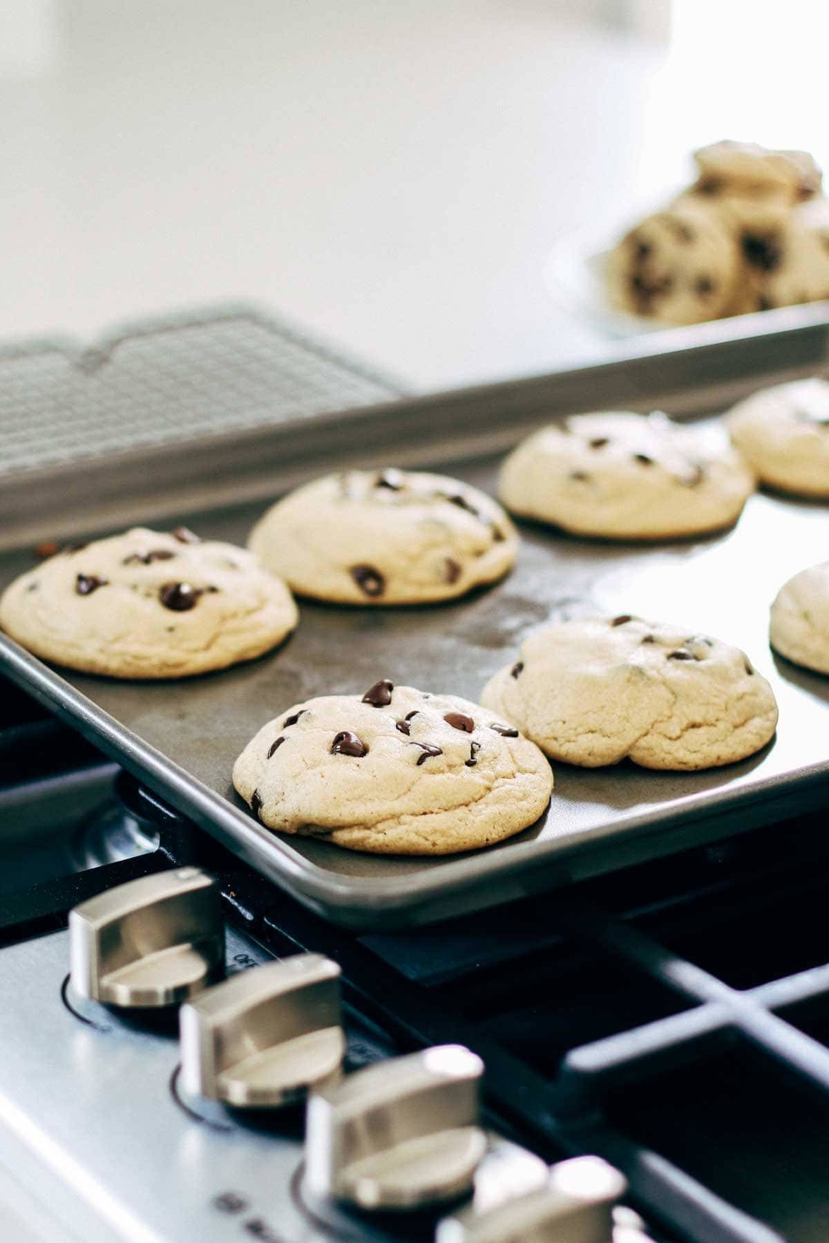 cookies on baking sheet