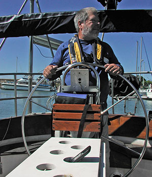 image of Kevin at the wheel