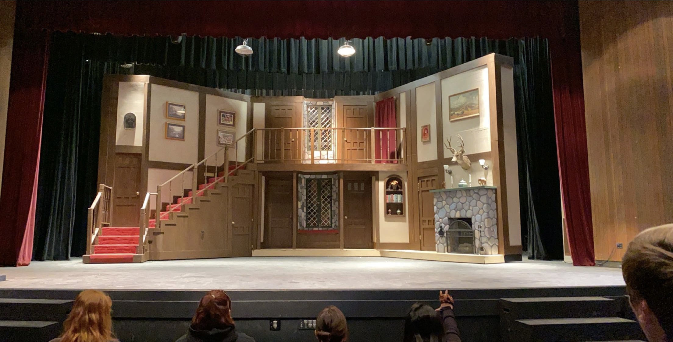 "Noises Off" production set that Maycie's helped build with her Stage craft class