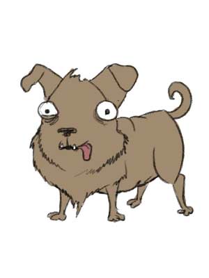 Portfolio Image 3: A badly drawn dog, with tongue hanging our