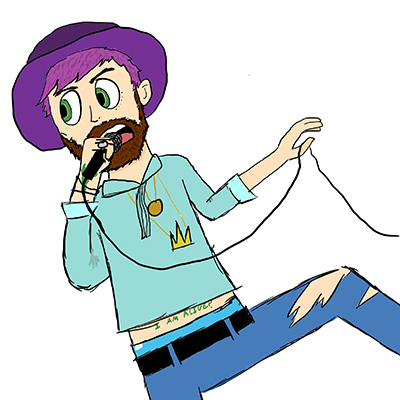 A man singing a song