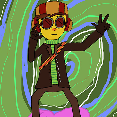 Digital art of Razputin Aquato from Psychonauts