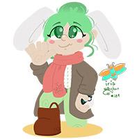 full body illustration with simple background