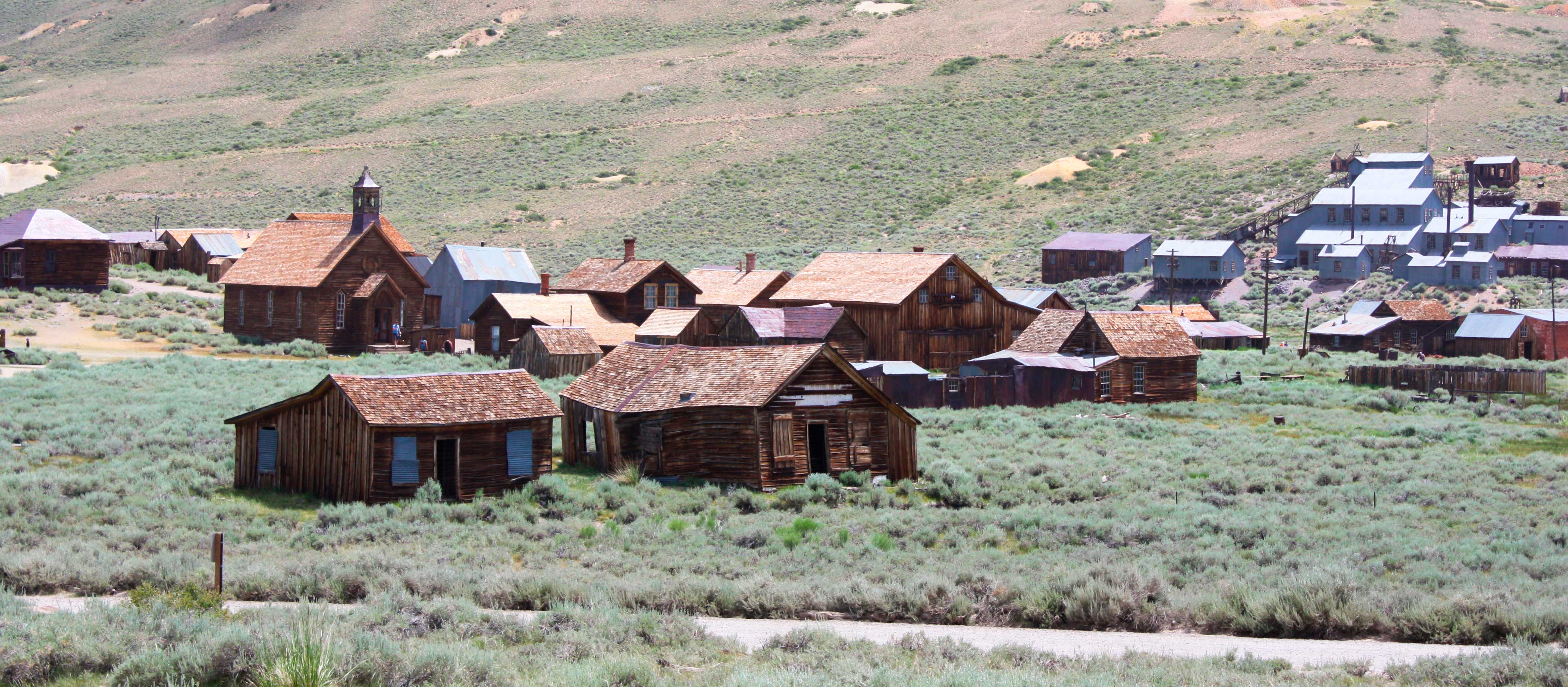 Image of the town of Bodie, California.