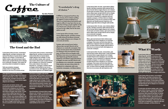 Coffee magazine.
