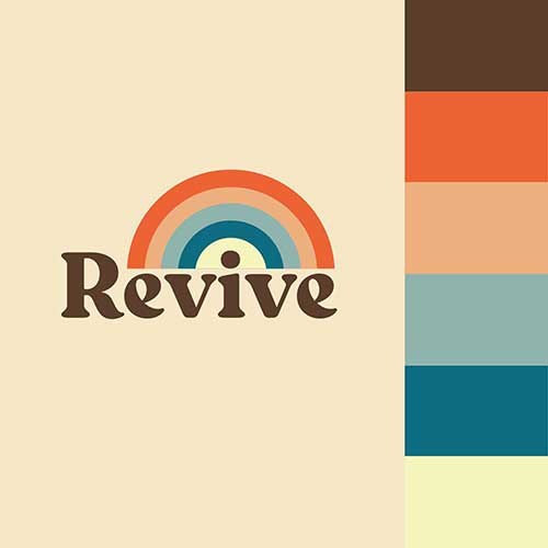 Revive Magazine Logo with Color Scheme