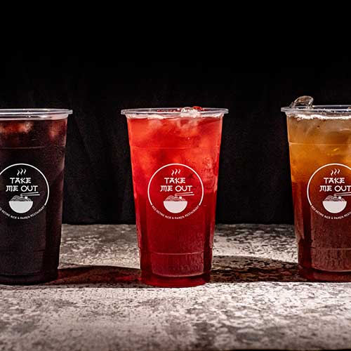 Mockup with Take Me Out's Logo Design