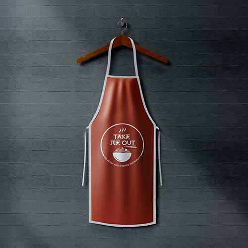 Mockup with Take Me Out's Logo Design