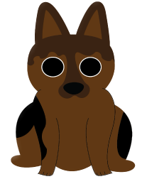 Illustration of a German shepherd
