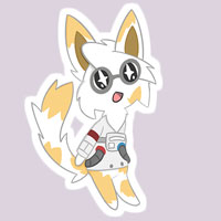 Drawing of a Cartoon Cat wearing a space suit looking amazed