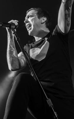 a picture featuring a member from the band "Billy Talent" for the concert
