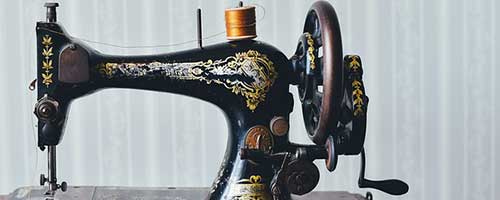 a vintage sewing machine