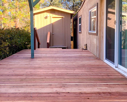 Natural Finish Wood Deck