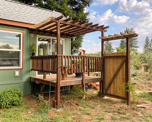 Rustic Garden Deck