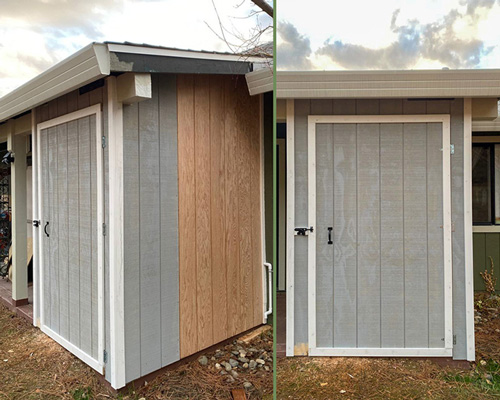 Installed outside door