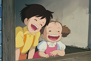 two young girs laughing