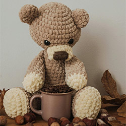 Large crochet bear stuffed animal