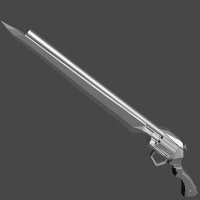 Rifle with a blade fixed to the bottom