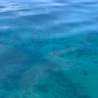 Emerald and turquoise blue waters of Lake Tahoe