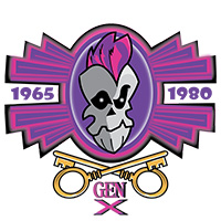 Logo for a club for Gen X people